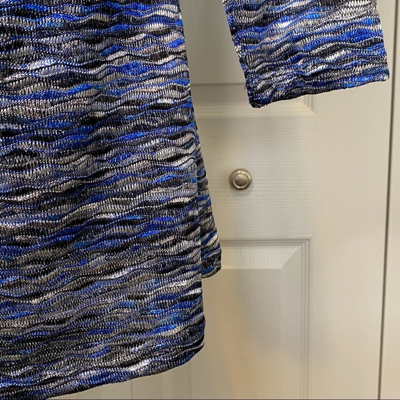 Cleo Blouse Blue and Silver Women’s Size Small - Picture 3 of 8